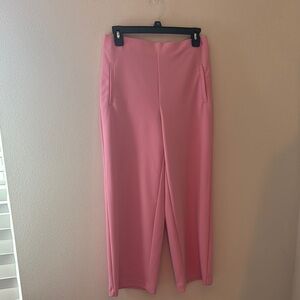 Chapter One Sportswear Inc pull on elastic waist wide leg high rise pants Sz S
